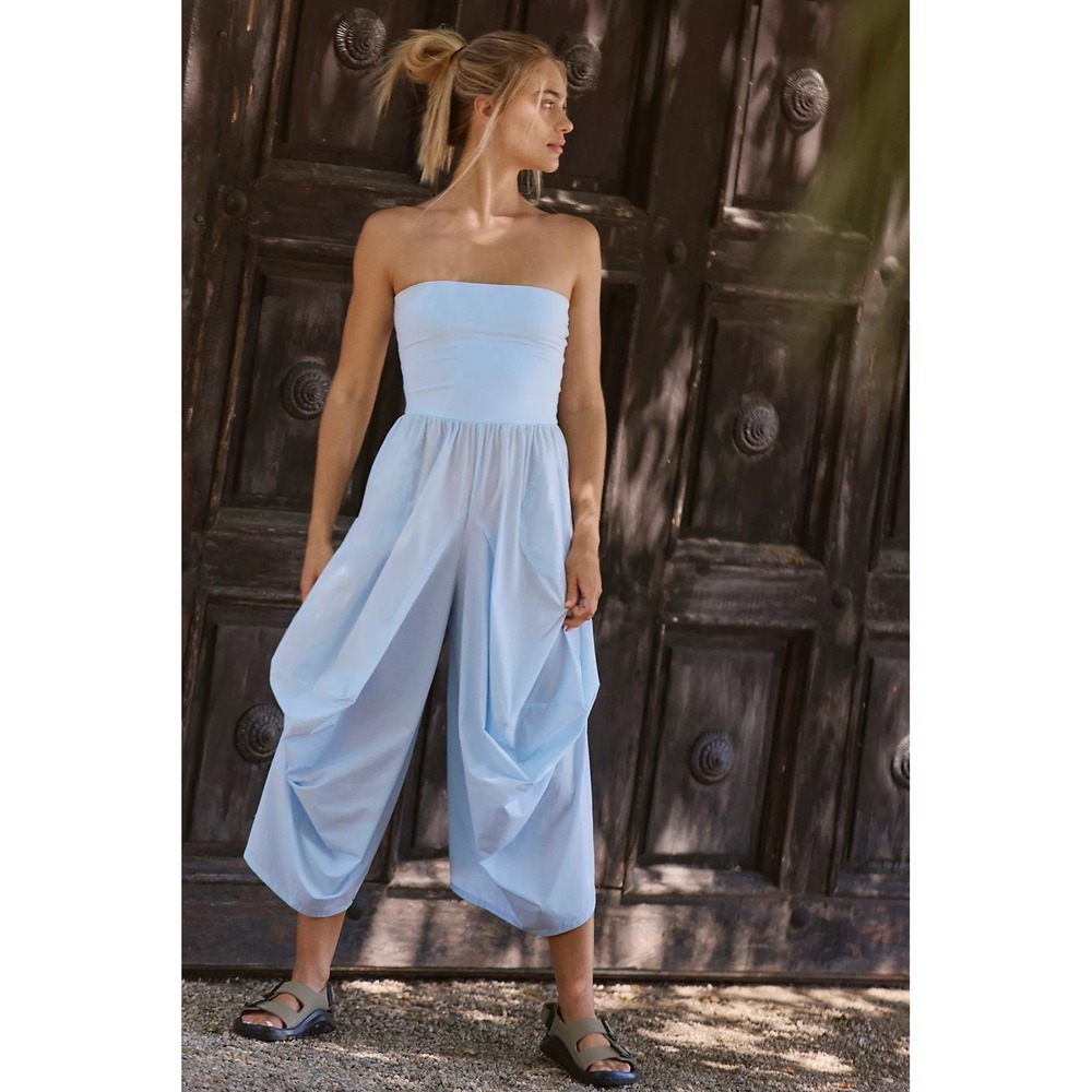 Free People Movement XS Way Back Convertible One Piece Strapless Jumpsuit Pants